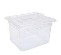 Contenitore per pentola a cottura lenta, contenitore per alimenti da 12 litri in plastica Recipiente di supporto sottovuoto con coperchio Custodia trasparente per bagnomaria per