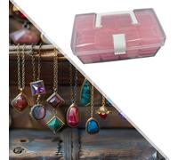 Contenitore per perline in PP trasparente, 32 piccole scatole con coperchio,