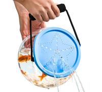 Contenitore per pesci - Bidoni per esche trasparenti, scatola portaoggetti a prova di perdite, ciotola portatile per pesci | Contenitore per pesci con divisori regolabili, copertura in silicone