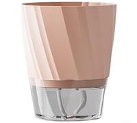 Contenitore per piante in plastica con funzione di auto-irrigazione, impilabile, montaggio a parete, design da appendere per una crescita sana delle radici e bassa manutenzione (grande rosa)