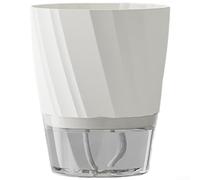 Contenitore per piante in plastica con funzione di auto-irrigazione, impilabile, montaggio a parete, design da appendere per una crescita sana delle radici e bassa manutenzione (extra large bianco)