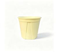 Contenitore per piante in resina con fondo rialzato e prese d'aria laterali, per uso interno ed esterno, favorisce il drenaggio e il flusso d'aria, diverse dimensioni, color crema, set da 12 pezzi con