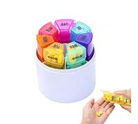 Contenitore per Pillole a 7 Giorni, Portapillole Settimanale 4 Volte al Giorno Senza BPA Portatile Viaggio Giornaliero Tascabile Piccolo Promemoria per Pillole Scatola porta Medicine da Borsa