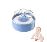 Contenitore per polvere con soffio Piumino per cipria con custodia, Applicatore per polvere per il corpo morbido e delicato sulla pelle Dispenser per polvere trasparente, Supporto per soffio per cipri