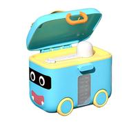 Contenitore per polvere di latte in polvere, dispenser per latte in polvere, con cucchiaio e manico, dispenser per latte in polvere a forma di auto, scatola per latte in polvere per bambini per picnic