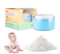 Contenitore per polvere per il corpo - Scatola per spolverare portatile da bagno da 150 ml, supporto per piumino, custodia a tenuta stagna, contenitore per talco ricaricabile, barattolo per polvere da