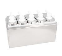 Contenitore per pompa per, pompa dispenser per quantitativa ragionevole con base per marmellata di insalata per ristorante(5 pompe)