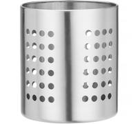 Contenitore per posate perforato, in acciaio, diametro 110 x 130 mm