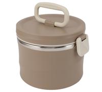 Contenitore per pranzo impilabile da 1,2L marrone, isolato, con tappo antifulmine