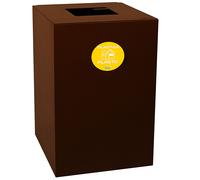 Contenitore per Raccolta Differenziata Capacità 100 L con Etichette 45x50x80 cm in Acciaio Verniciato Corten