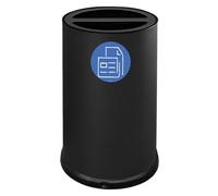 Contenitore tondo per raccolta differenziata - 2 scomparto - 100 L - nero - Stil