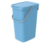 Contenitore per rifiuti blu chiaro con facile adattamento per differenziazione