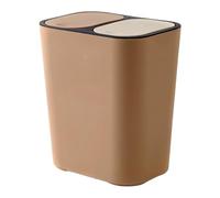 Contenitore per rifiuti compatti per cucina-Combo rifiuti e riciclaggio contenitore-18L contenitore per rifiuti rettangolare con coperchi a bottone per bagno per il giardino del bagno