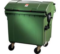 Contenitore per rifiuti grande 1,1 m³ HDPE verde mobile, secondo DIN EN 840-3 SULO 2001483