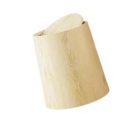 Contenitore per rifiuti in grani legno resistente agli odori con coperchio touch superiore in plastica Pattumiera facile da pulire per camera da letto Uso ufficio Bidone della spazzatura per spazi