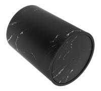 Contenitore per Rifiuti Nero Grande in Plastica con Coperchio a Ribalta | Design Moderno Raffinato, Anello Ferma Sacco, per Ufficio e Soggiorno, Capienza Ampia, Riduce Odori