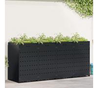 Contenitore per Rifiuti per 4 Bidoni Nero 272 x 77,5 x 121,5 cm