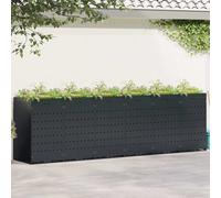 Contenitore per Rifiuti per 6 Bidoni Nero 408 x 77,5 x 121,5 cm