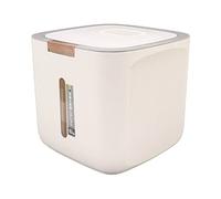 Contenitore per Riso, Contenitore per Cereali Sigillato Multiuso, Salvaspazio, capacità 22,0 Libbre, con Coperchio Dosatore per Fagioli Rossi, Riso, Farina, Casa, Miglio (Grigio chiaro)