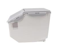 Contenitore per Riso, Ecologico, Resistente Alle Alte Temperature, Salvaspazio, Contenitore per Alimenti Ermetico in Plastica con Coppa per Fagioli (Grigio 15 kg)