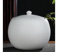 Contenitore Per Riso In Ceramica Con Coperchio, Contenitori Ermetici, Dispenser Per Cereali, Contenitori Cucina Per Soia, Mais, Fiocchi D'avena, Chicchi Di Caffè, Zucchero(White,10KG)