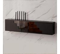 Contenitore per router WiFi, Scatola for router WiFi, mensola for montaggio a parete, organizer for cavi, multicolore, dimensioni multiple(Black,80cm/31in)