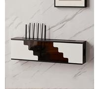 Contenitore per router WiFi, Scatola for router WiFi, mensola for montaggio a parete, organizer for cavi, multicolore, dimensioni multiple(Black+white,70cm/27in)