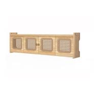 Contenitore per router WiFi, Scatola router in legno for montaggio a parete con porta in rattan multicolore 40-80 cm(Gris,80cm/31in)