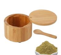 Contenitore per sale in legno, per cantina, cucina, condimento con coperchio magnetico, contenitori per condimenti in legno per controsoffitti e dispense