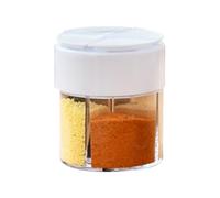 Contenitore per sale per il bancone della cucina, 4 scomparti, trasparente, con coperchio, utensile da cucina, per cucina, campeggio, picnic, attività all'aperto, viaggi, gastronomia