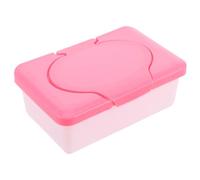 Contenitore per Salviette con Coperchio, Rosso, Plastico | Leggero e Pratico, Mantiene Fresche le Salviette, per Auto e Fasciatoio, Adatto a Fazzoletti