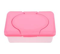 Contenitore per Salviette con Coperchio, Rosso Plastico | Riutilizzabile, Mantiene le Salviette Fresche, per Bagno e Cambio Pannolino, Adatto a Fazzoletti e Struccanti