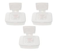 Contenitore per Salviette Coperchio, Ricaricabile, 3 Pezzi | PP Bianco, Leggero e Compatto, per Viaggio, Passeggino e Borsa Cambio, Pratico da Portare