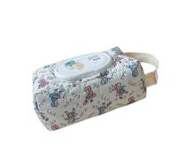 Contenitore per salviette Dispenser per bambini Custodia antipolvere Scatola trapuntata per dispenser per bambini all'aperto Supporto trapuntato Scatola con motivo stampato antipolvere Tenere bagnato