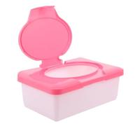 Contenitore per Salviette Ricaricabile con Coperchio 80 Pezzi | Plastica Rossa, Formato 19,3x12,5x7cm, per Casa e Viaggio, Scatola di Uso Versatile