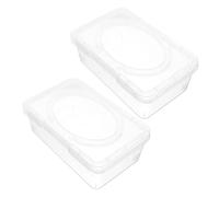 Contenitore per Salviette Umidificate con Coperchio, 2 Pezzi, PP | Leggero e Portatile, Struttura Robusta e Poco Deformabile, per Cassetti e Passeggino