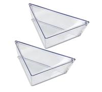 Contenitore per sandwich triangolo,Scatola per sandwich triangolo | Scatola riutilizzabile per panini triangolari, contenitore trasparente 2 pezzi,Caso per sandwich impermeabile, colazione