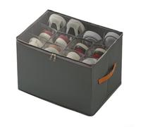 Contenitore per scarpe in tessuto con 16 divisori per l'organizzazione regolabile delle scarpe, progettato per un uso efficiente dell'armadio e dello spazio d'ingresso (grigio)