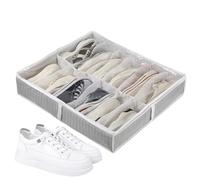 Contenitore per scarpe sotto il letto, Contenitore per scarpe sotto il letto, per pieghevole in tessuto - Portascarpe per 6 paia, divisori per scatole di con ma