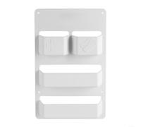 Contenitore per serbatoio dei rifiuti WC con organizer multistrato in ABS, design impermeabile a parete, compatibile con, bianco