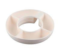 Contenitore per servire frutta secca, vassoio per snack in silicone facile da pulire, divisa per picnic (WHITE)