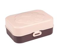 Contenitore per shampoo da viaggio, a prova di perdite, quadrato, portasapone, asta per la pulizia, supporto per il lavaggio del corpo, contenitore per sapone portatile con scatola di scarico