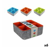 Contenitore per Sistemare Multiuso Confortime Feltro 25,2 x 25 x 10 cm [5 Pez