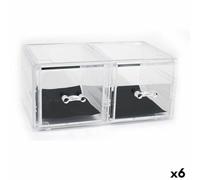 Contenitore per Sistemare Multiuso Confortime Plastica Trasparente 23,8 x 15,3 x 10,8 cm (6 Unità)