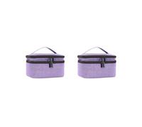 Contenitore per smalto per unghie, per 30 bottiglie, 5-15 ml, colore: nero, Set da 2 (viola), 8.4 x 6.8 x 4.9 inch, come descrizione