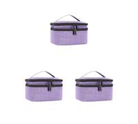 Contenitore per smalto per unghie, per 30 bottiglie, 5-15 ml, colore: nero, Set da 3 (viola), 8.4 x 6.8 x 4.9 inch, come descrizione
