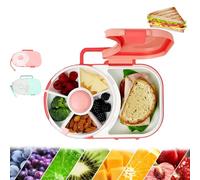 Contenitore per snack - Design portatile riutilizzabile con grandi scomparti, cinghia da polso e funzione a prova di umidità per scuola e viaggi