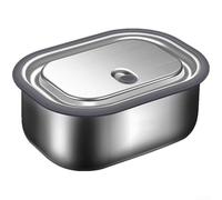 Contenitore per snack in acciaio inox, a prova di perdite, con guarnizione in silicone, riutilizzabile, per scuola, viaggi, ufficio, lavabile in lavastoviglie, resistente a temperature da -20 °C fino