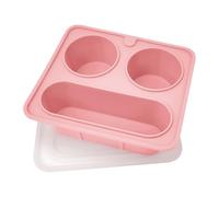 Contenitore Per Snack - Scatola Ermetica In Silicone A 3 Scomparti Da 420 Ml, Contenitori Per Alimenti Riutilizzabili Con Coperchi, Organizer Portatile Durevole Per Snack, Design Resistente Alle Perdi