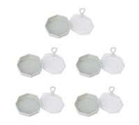 Contenitore per soffio di polvere 5 pezzi Contenitore in plastica ABS con coperchio trasparente